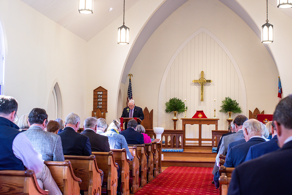 Parishioners in the chapel