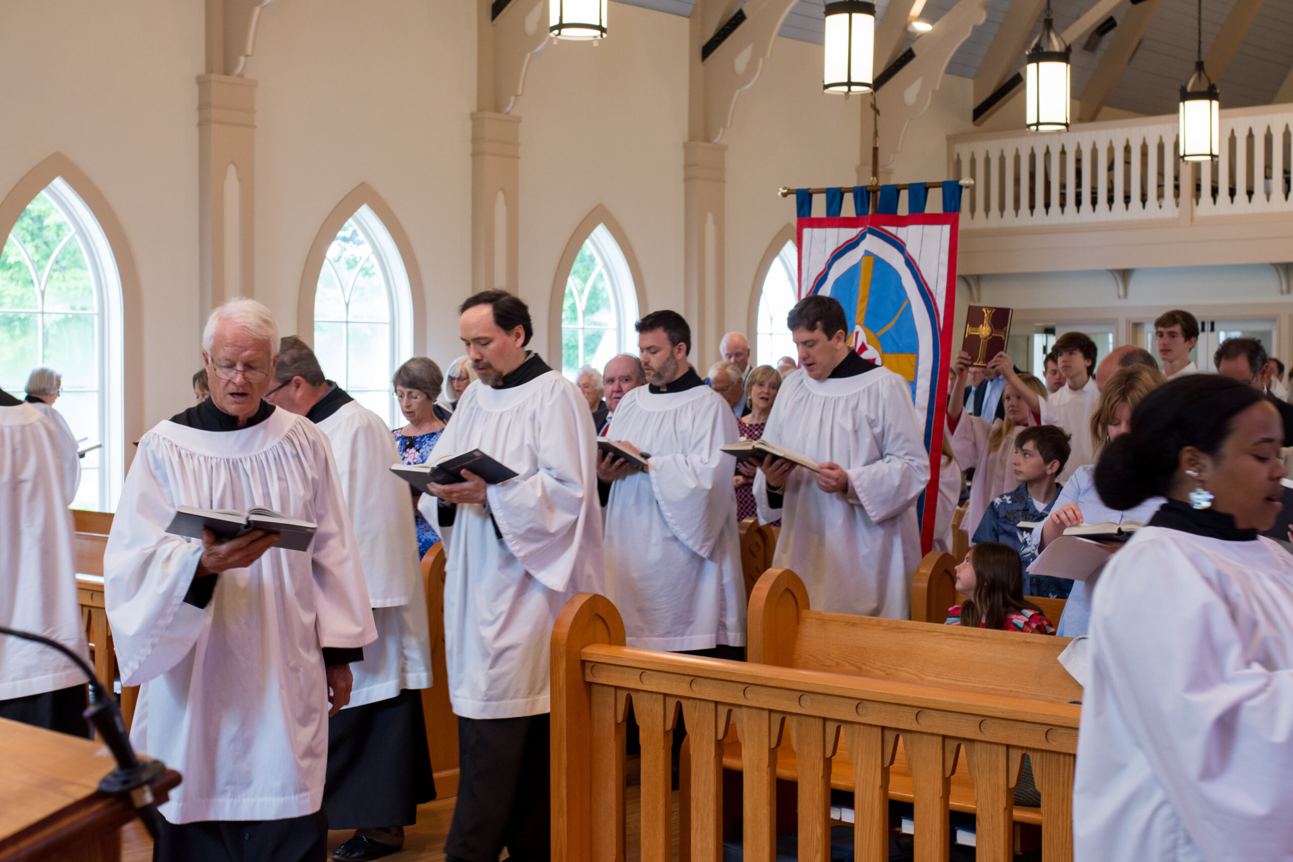 Choir walking into church